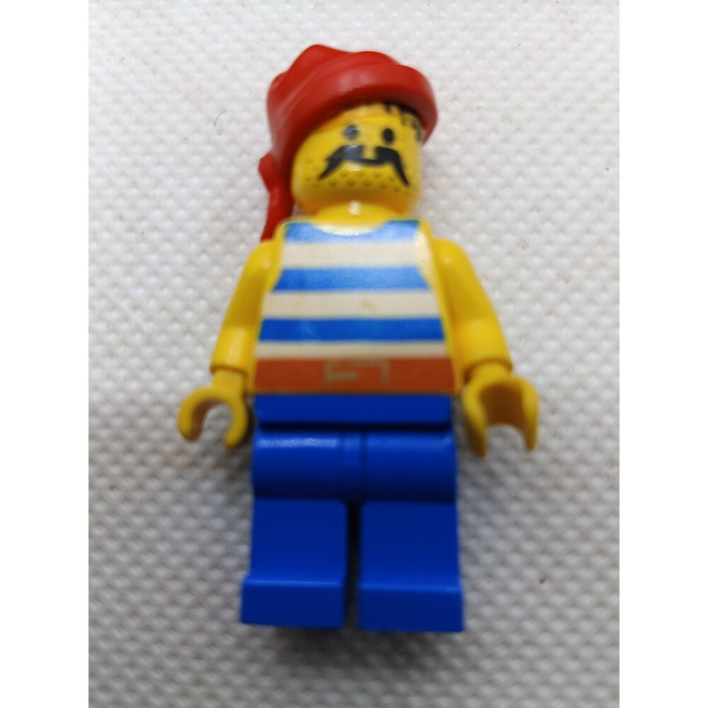 LEGO Pirates Minifigure Pirate - Blue White Stripes Shirt